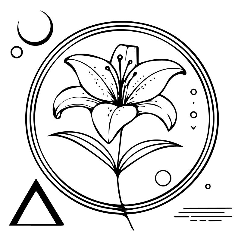 Géométrie florale – le lys comme symbole