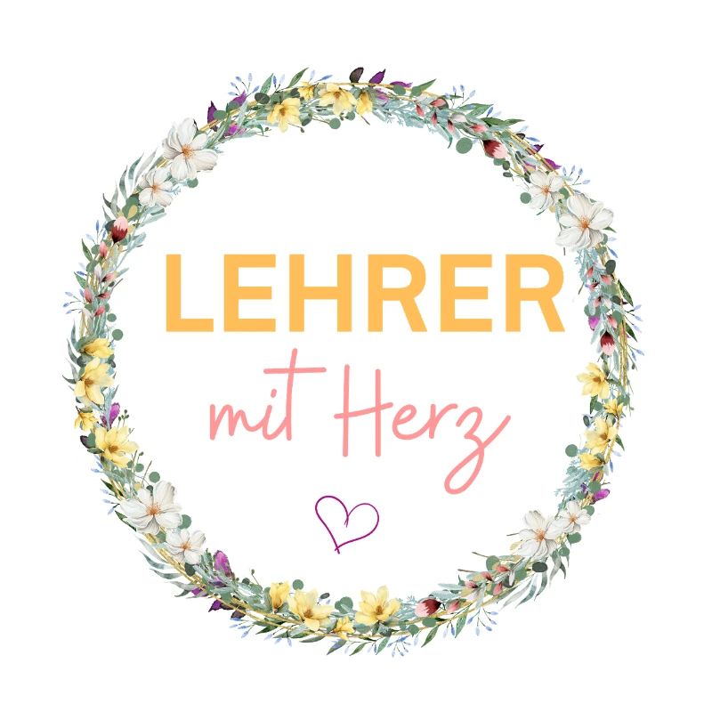 Teacher with heart! Customizable design