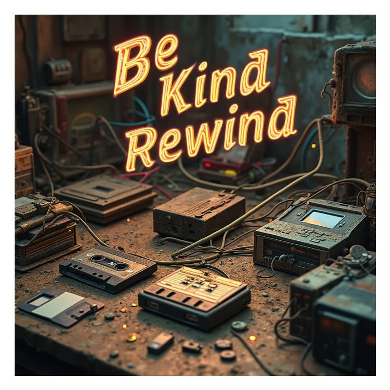 Be Kind Rewind Neon Retro Tech