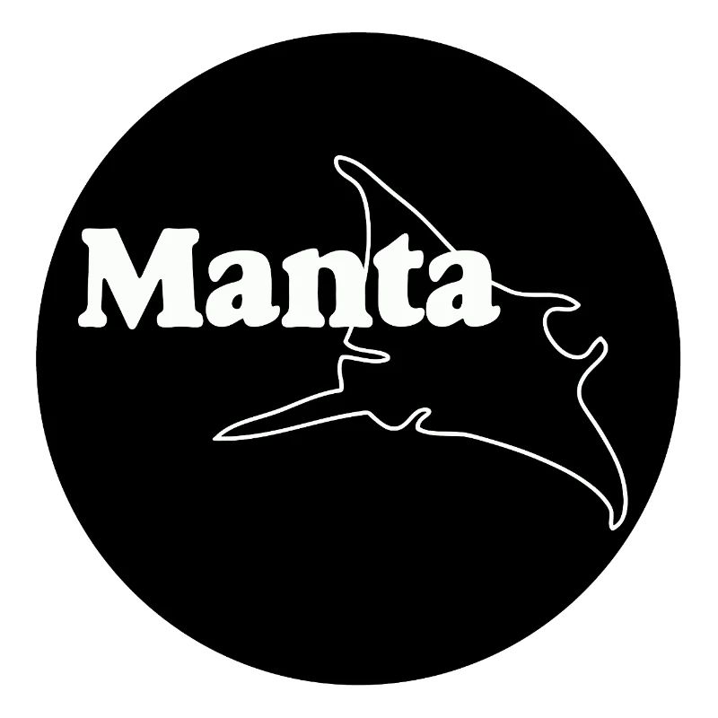 Rochen , Mantarochen , Manta Button , Aufkleber