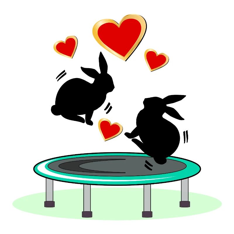 TRAMPOLIN SPRINGEN HASEN OSTERHASEN