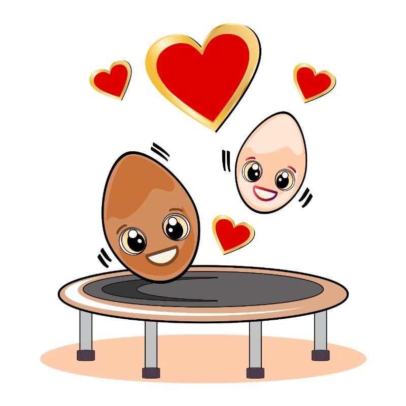 TRAMPOLINE LOVE HEART EASTER EGGS