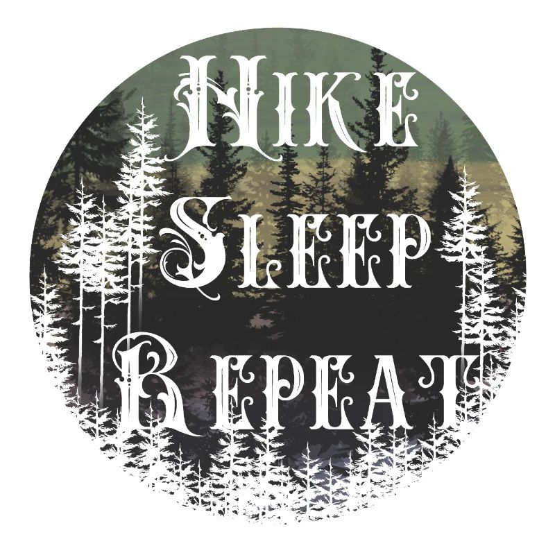 Make Sleep Repeat – Forest Silhouette Round