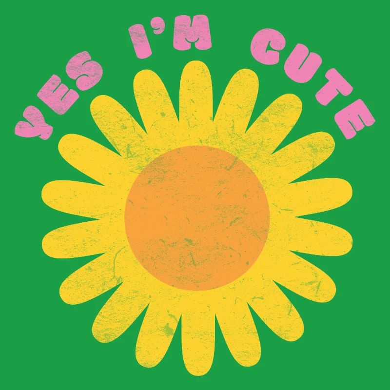, je suis mignon - Conception de fleurs d’été pour enfants