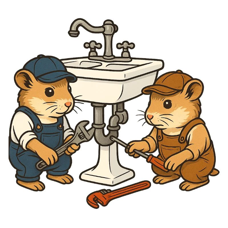 Les hamsters réparent l’évier