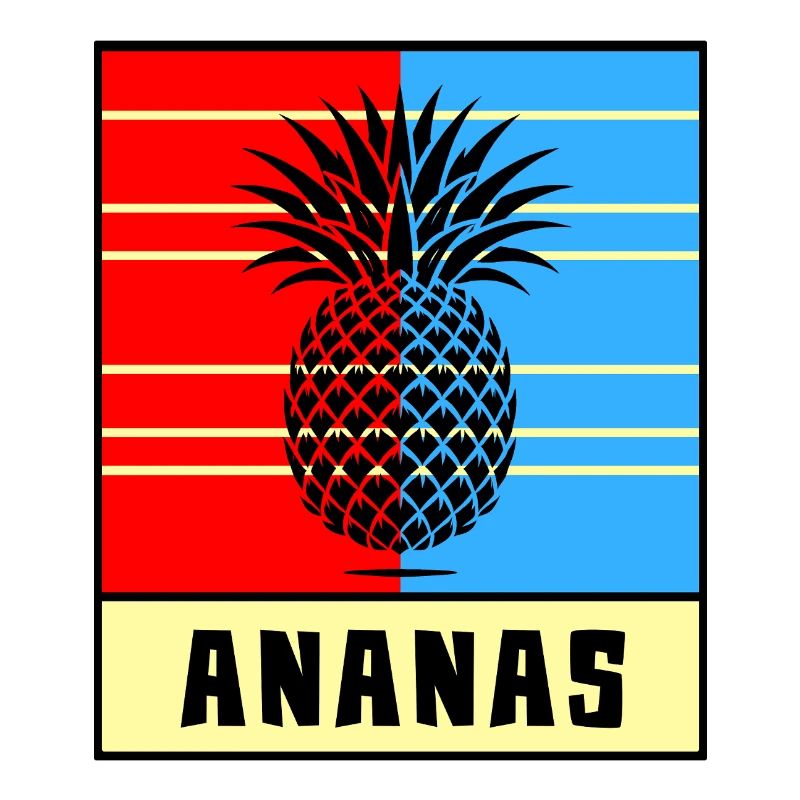 Pineapple Pop Style – Red & Blue