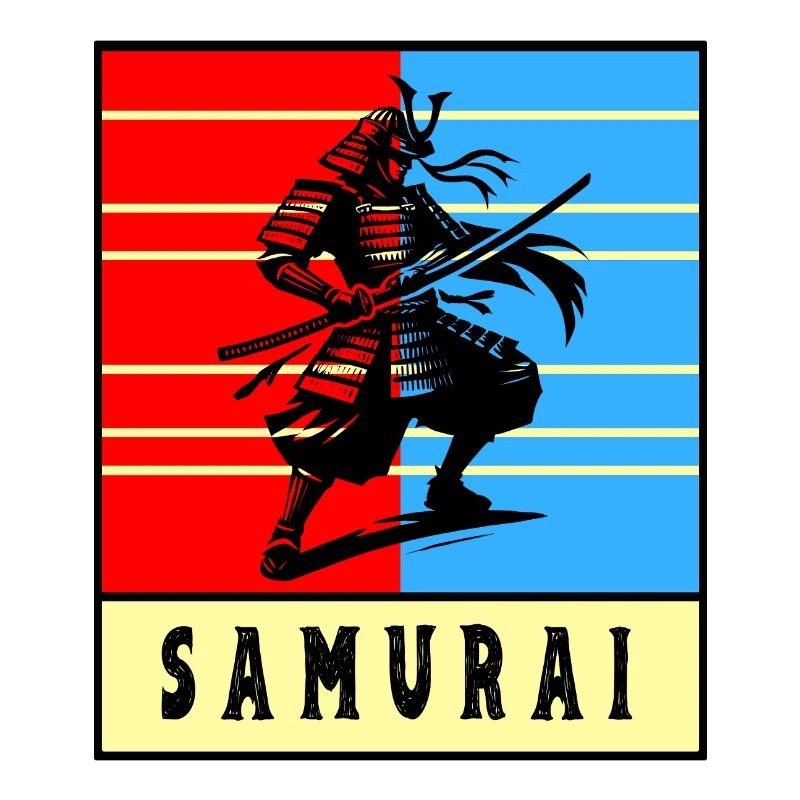 Retro Samurai Warrior