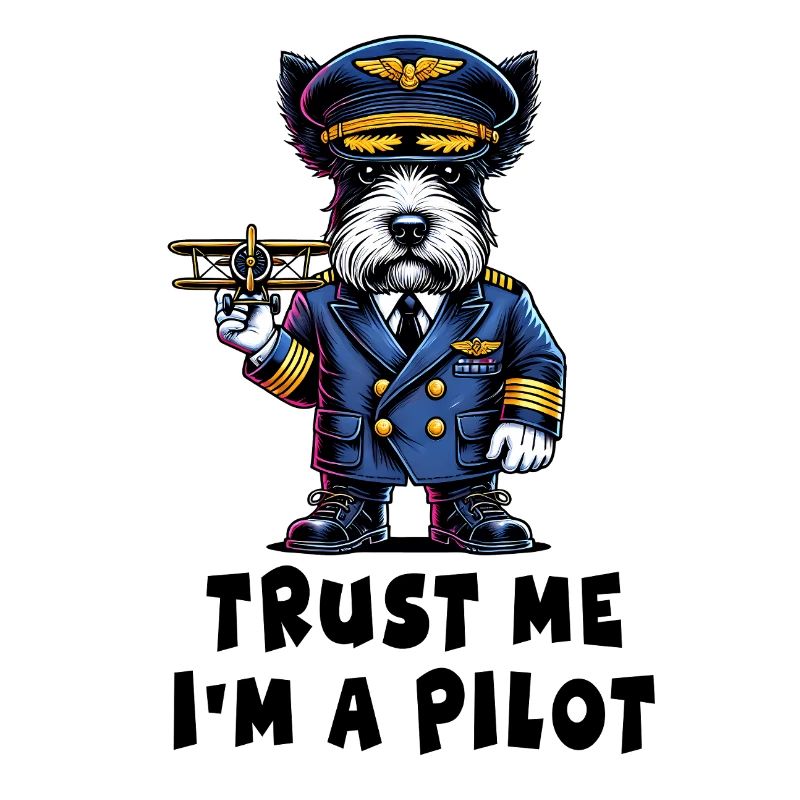 Scottish Terrier vertraue mir ich bin Pilot