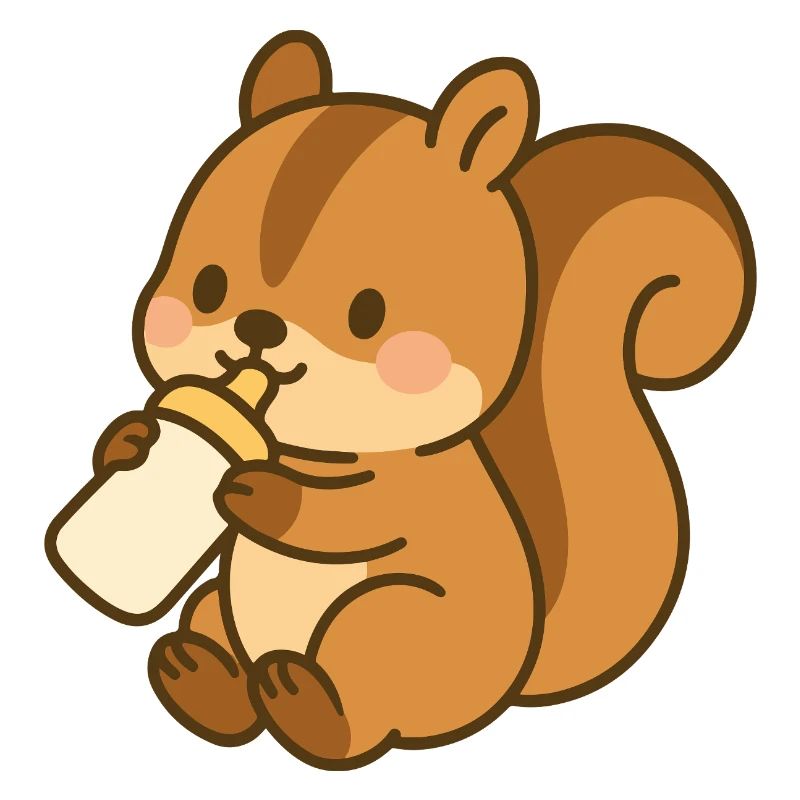 Flask Fluffy Squirrel