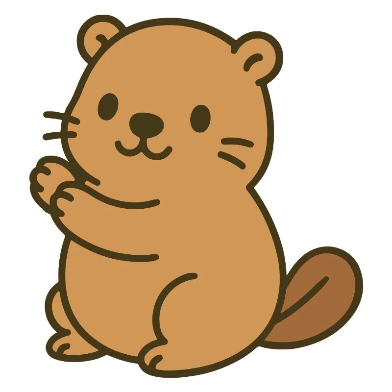 Mignon bébé castor