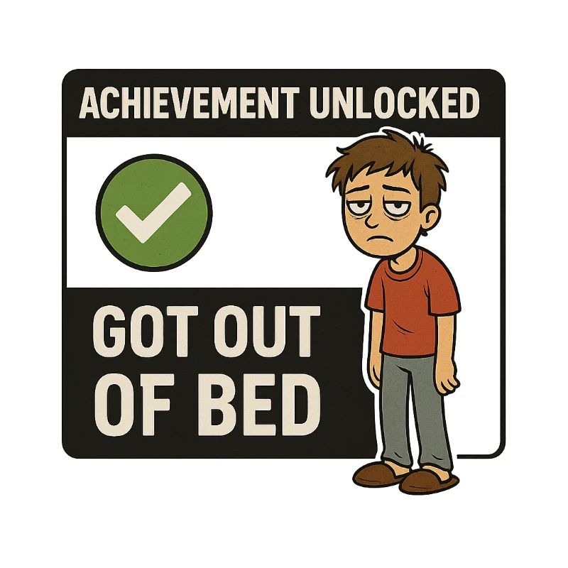 Succès débloqué - Sorti du lit