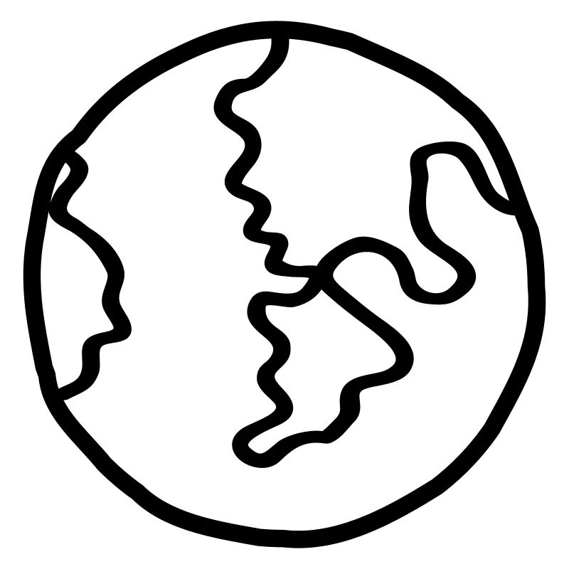 Planète Terre Doodle de l’espace