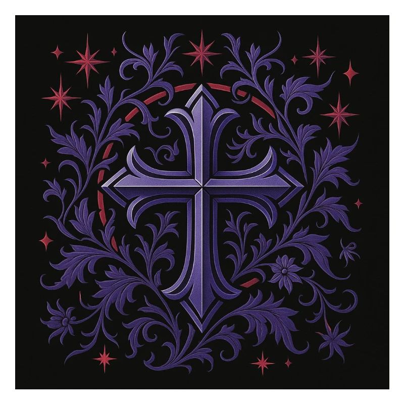 Lavendel Gothic Kreuz Blumendesign