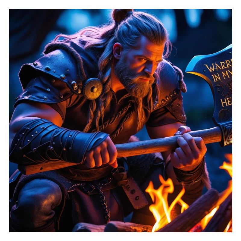 Fantasy Wikinger mit einer Axt