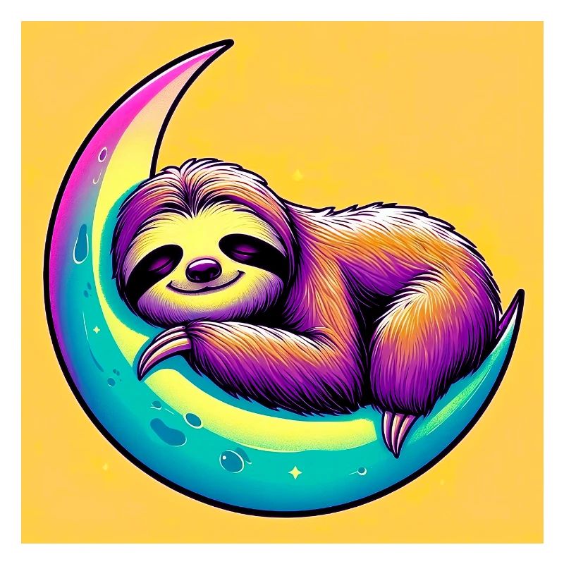 Sloth sleeps on the Moon