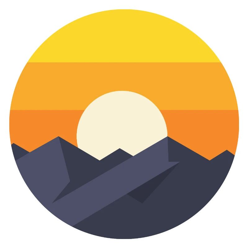 Sunset Mountain Abstract