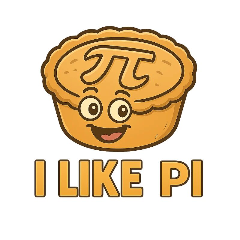Pi cake with funny face