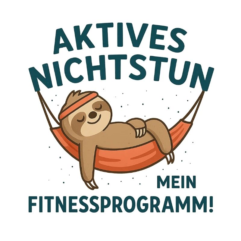 Relaxed sloth in hammock design