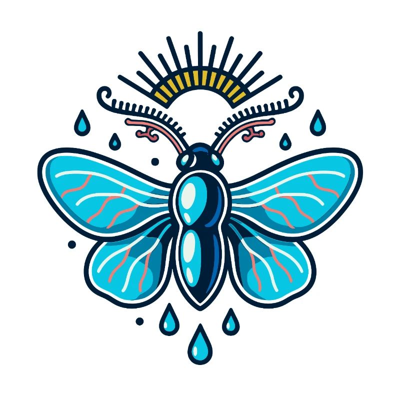 Glow Moth with Sky Glow