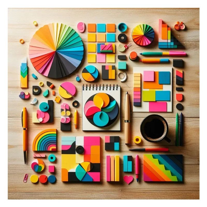 Composition abstraite de formes colorées