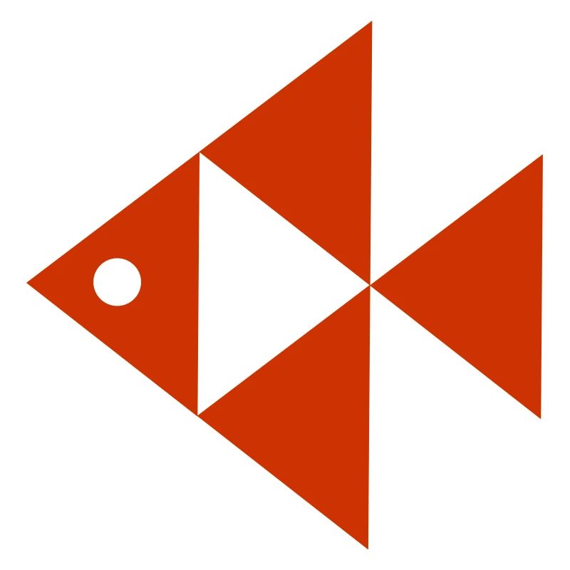 Retro Fish Geometric Design