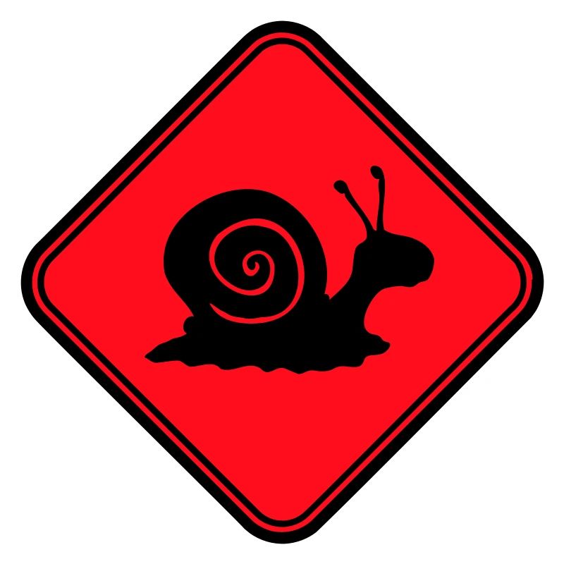 Snail Danger Caution Sign Warning