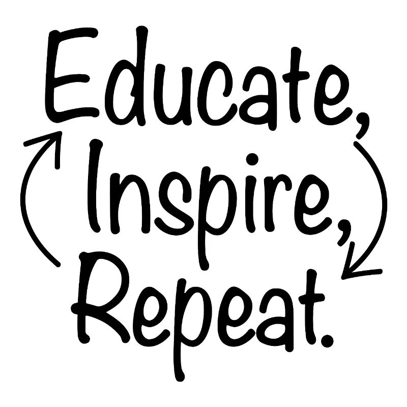 Educate Inspire Repeat Teacher Saying