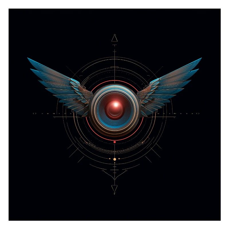 Futuristic Winged Emblem – Techno Vision