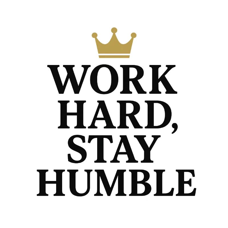 Citation de motivation avec couronne