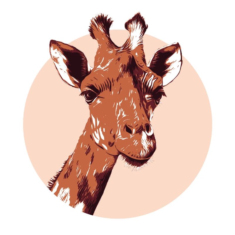 Conception illustrative moderne de girafe