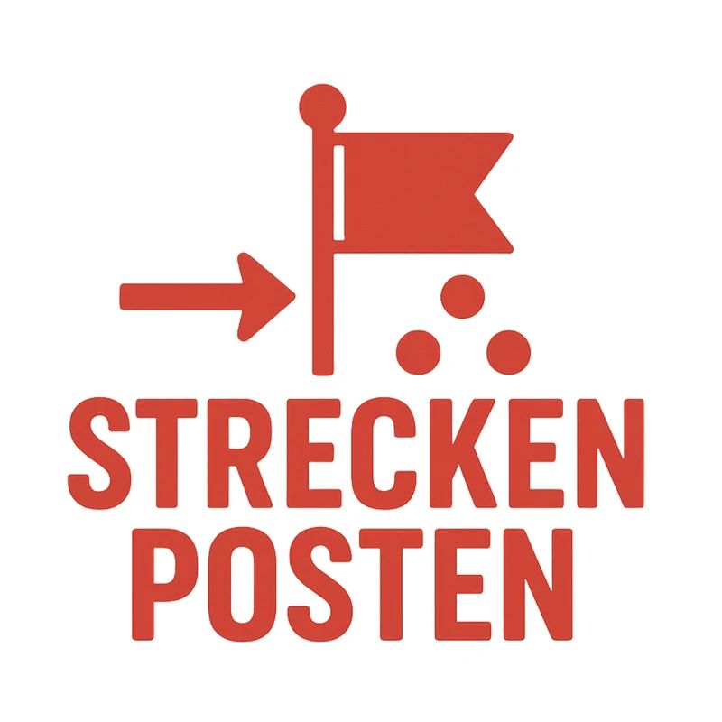 Waymark with flag and dots