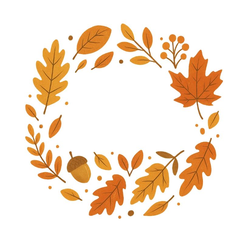 Conception de couronne de feuillage d’automne