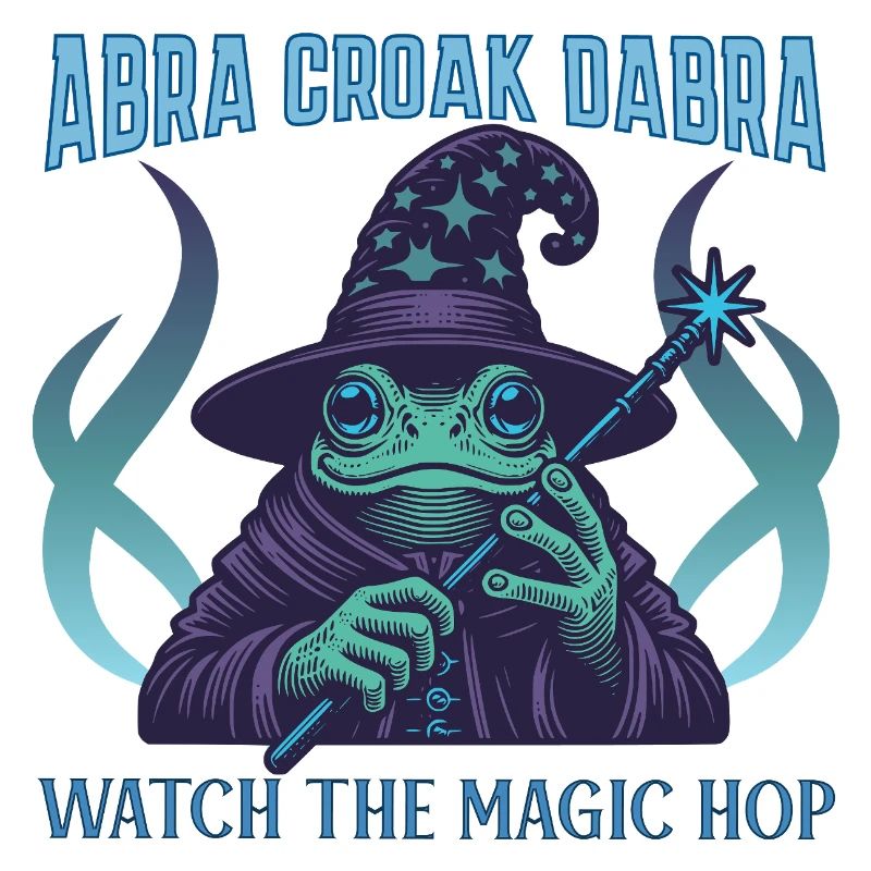 Mystical Frog Wizard T-Shirt Design