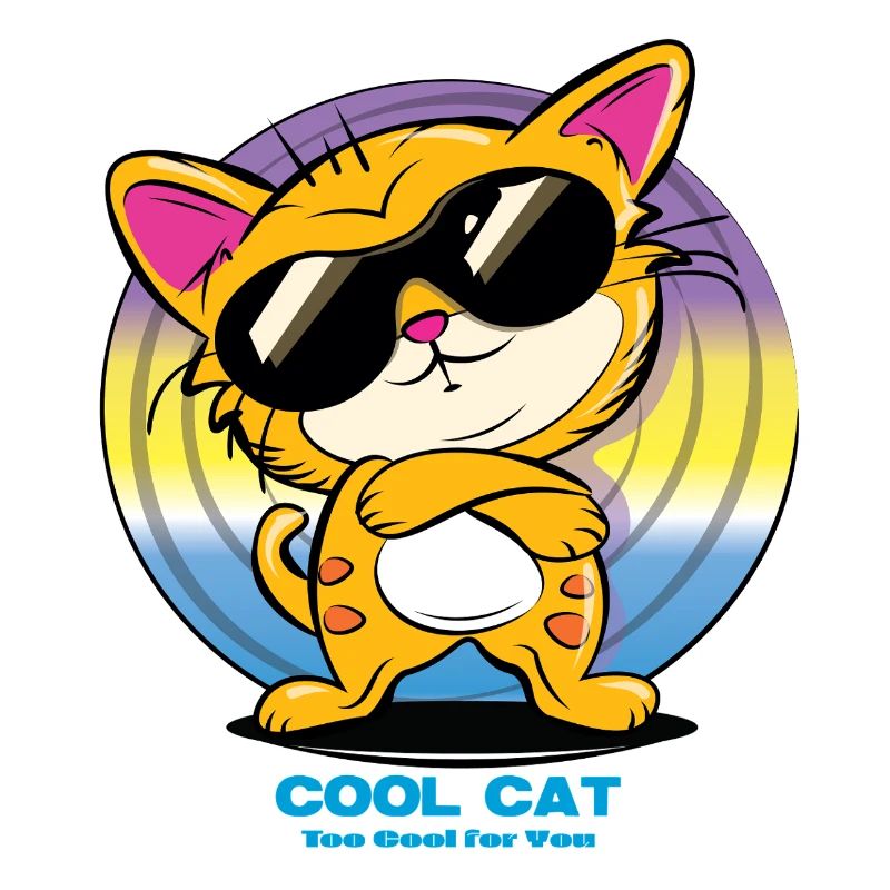 Chat cool avec des lunettes de soleil