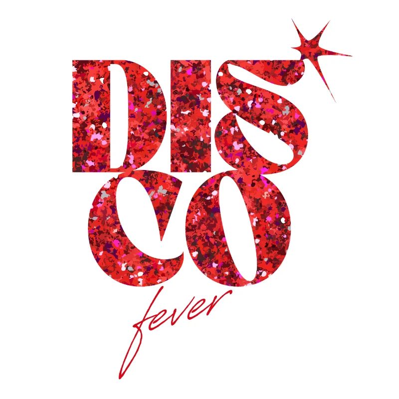 Disco Fever Glitter Love Déclaration Design