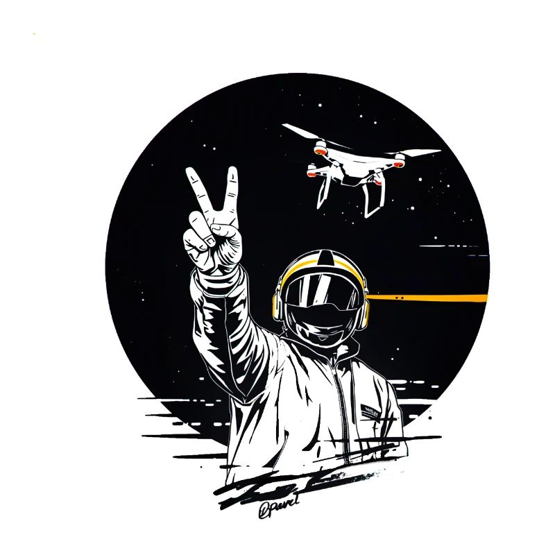 Weltraumheld mit Friedenshand