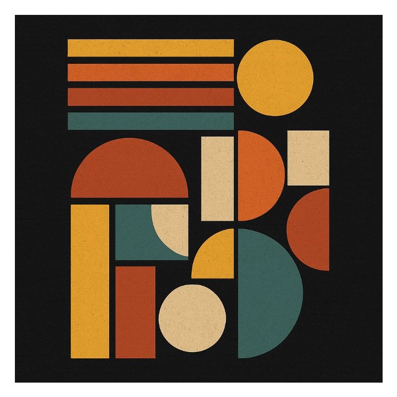 Geometric Colour Forms Retro
