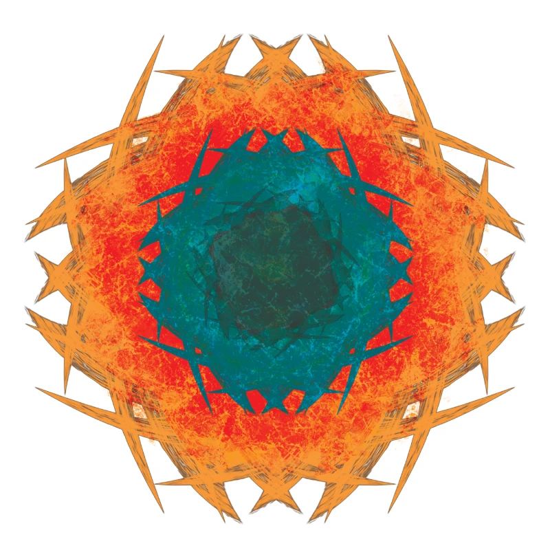 Kaléidoscope Mandala de Feu