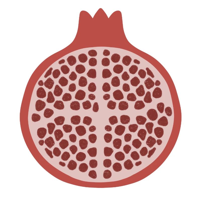 Pomegranate Half