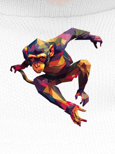 Polygon-Affe im Sprung: Farbrausch