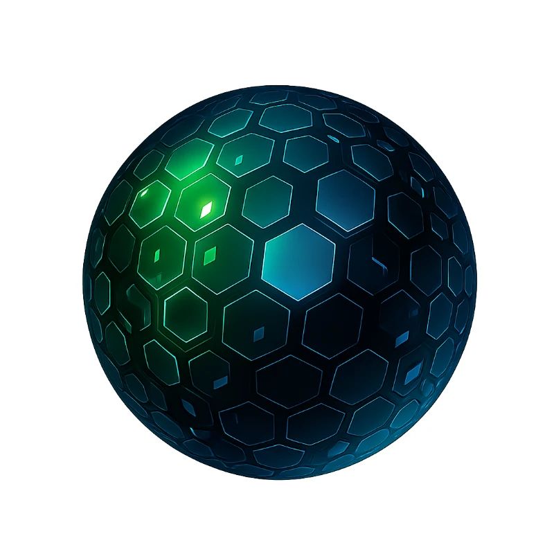 Neon Hexagon Sphere