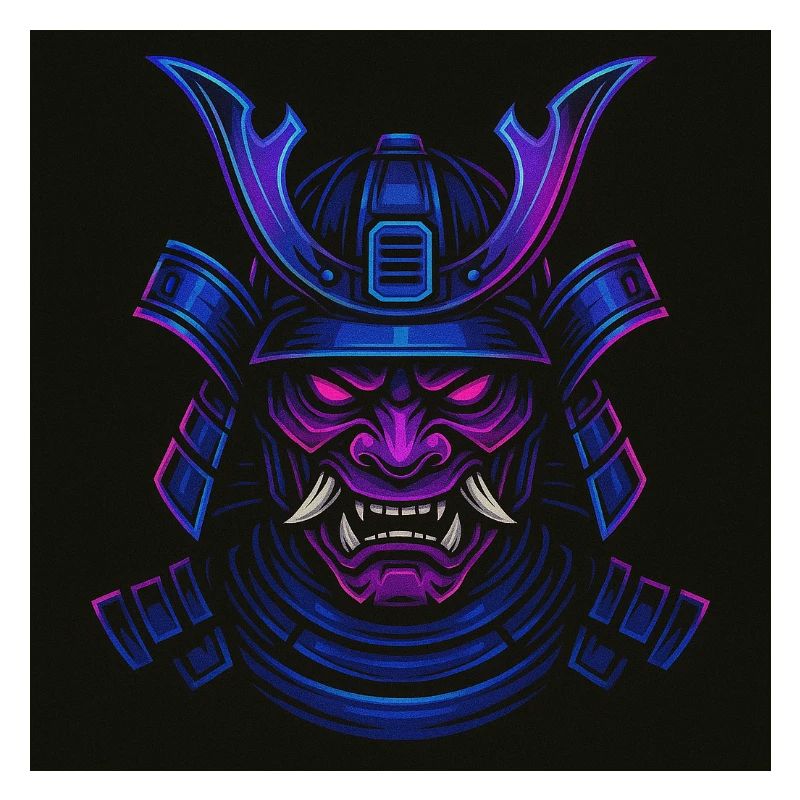 Neon Samurai Maske