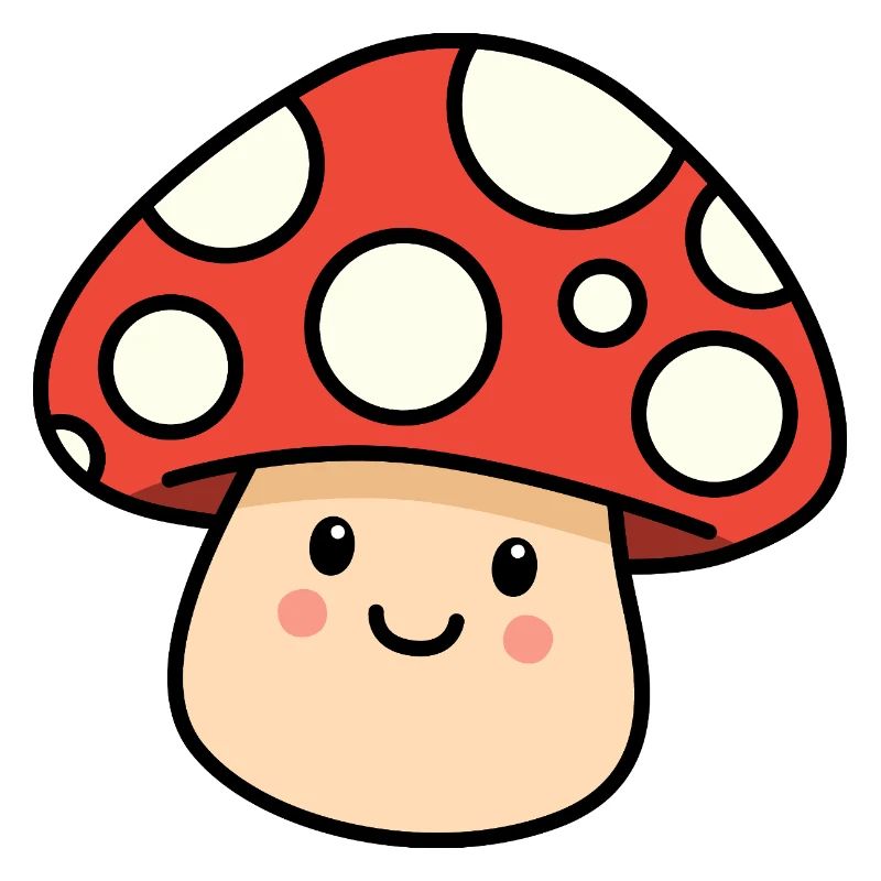 Kawaii Toadstool – Cheerful Mushroom