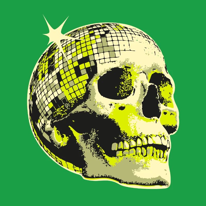 Neon Crâne Boule Disco
