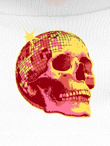 Disco Skull Mosaic Neon