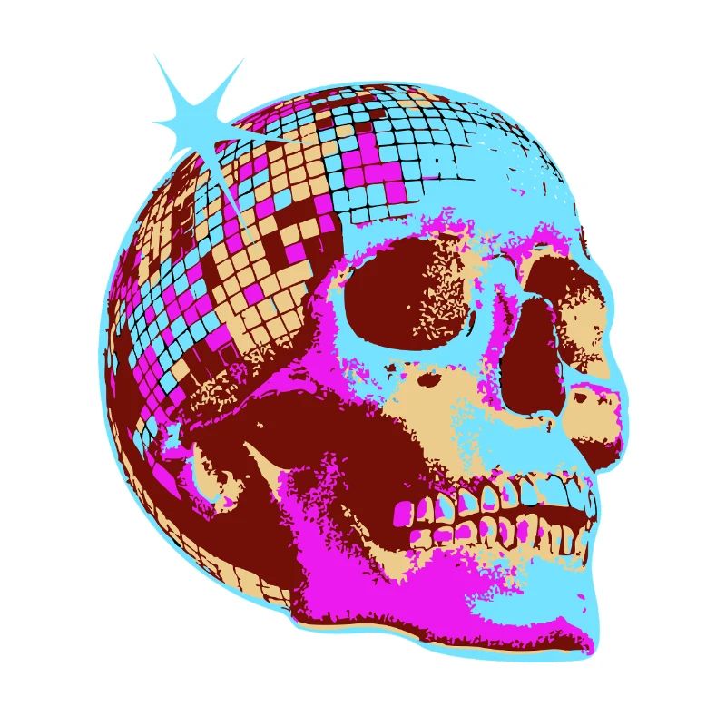 Disco Skull Mosaic