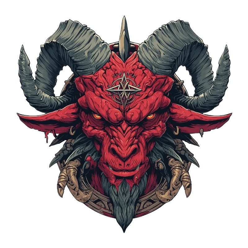 Red Demon Horned Crest