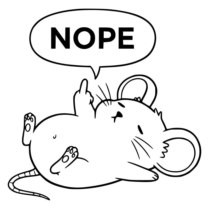 Nope Mouse | Déclaration de doigt d’honneur effronté