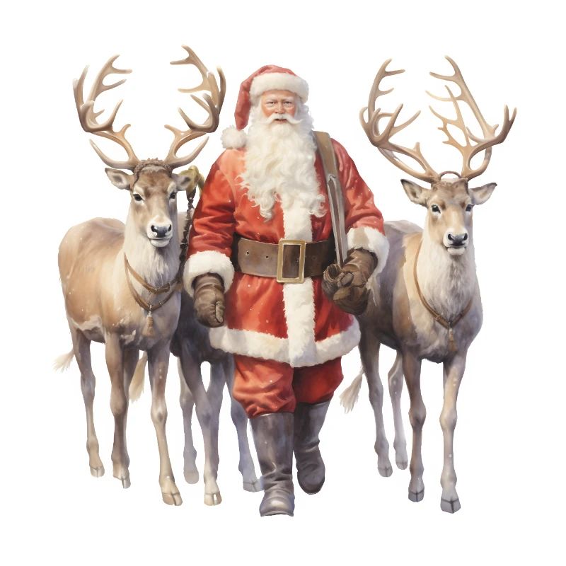 Père Noël et Rênes Élégants