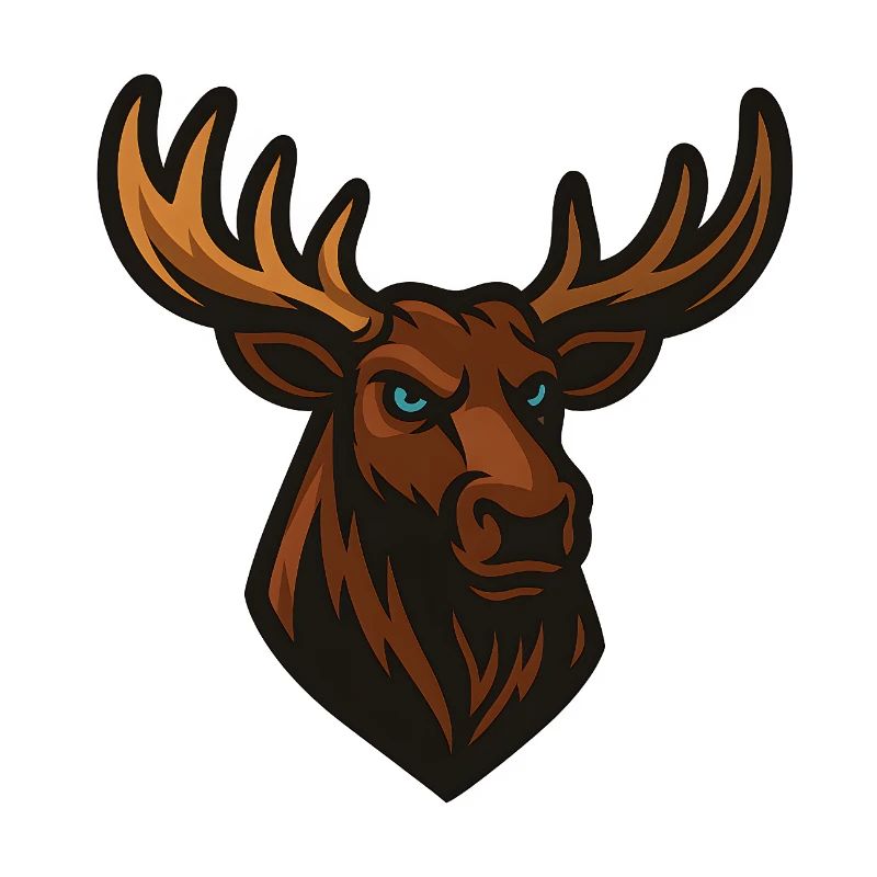 Moose Head Illustration